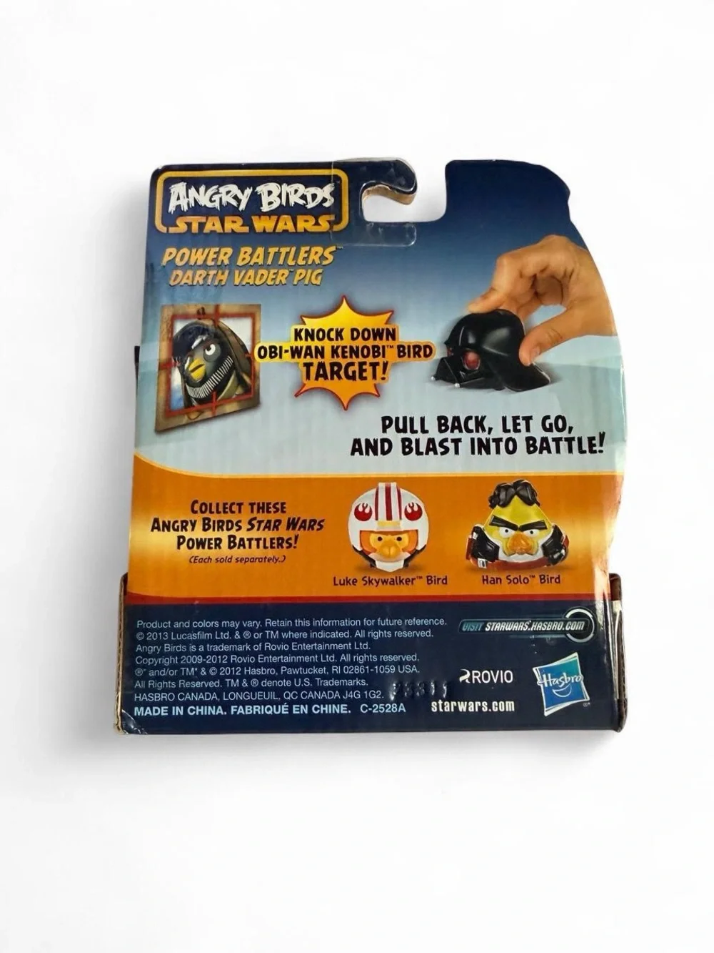 NIB 2013 Angry Birds Star Wars Darth Vader Pig Power Battlers Hasbro Toy